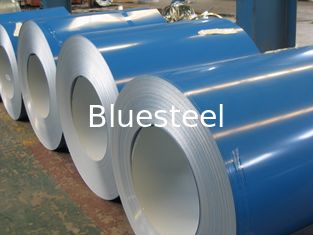 नीला रंग लेपित जस्ती स्टील का तार Prepainted Ppgl पीपीएल स्टील का तार