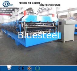 1000 मिमी चौड़ाई डबल लेयर रोल बनाने की मशीन 7.5KW मुख्य मोटर शक्ति 13-28 रोलर स्टेशन