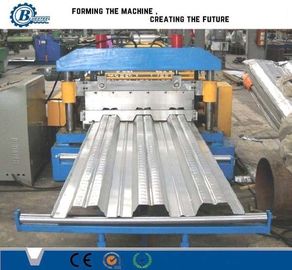 15-20m/min स्पीड डेक फ्लोर रोल फोर्मिंग मशीन 4kw हाइड्रोलिक पावर हाइड्रोलिक कटिंग