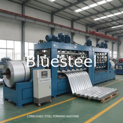 मेटल रूफिंग पैनल के लिए 1000mm/1250mm चौड़ाई 380V वोल्टेज पीएलसी कंट्रोल कोरूगेटेड रोल फॉर्मिंग मशीन